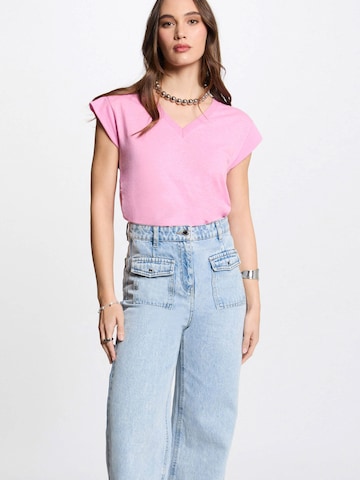 T-shirt '221-DAME' Morgan en rose : devant
