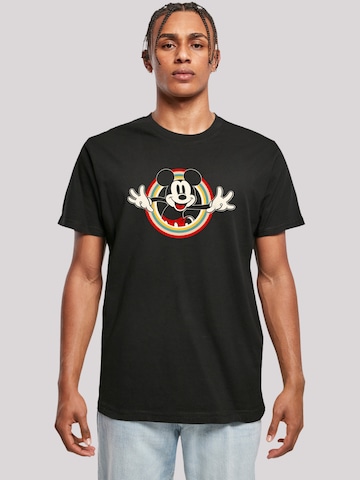 F4NT4STIC Shirt 'Disney Mickey Mouse Hello' in Zwart: voorkant
