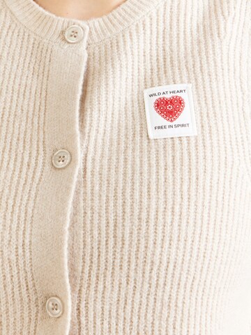 PIECES Knitted Vest 'PCSILLY' in Grey