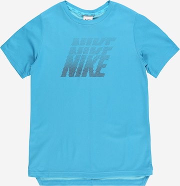 NIKE Toiminnallinen paita värissä sininen: edessä