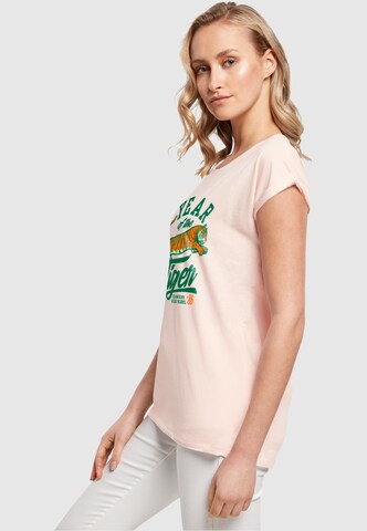 T-shirt 'Stranger Things - Hawkins Year of The Tiger 86' ABSOLUTE CULT en rose