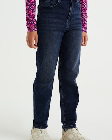 WE Fashion Tapered Jeans in Blauw: voorkant