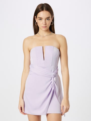 Misspap Cocktail Dress in Purple: front