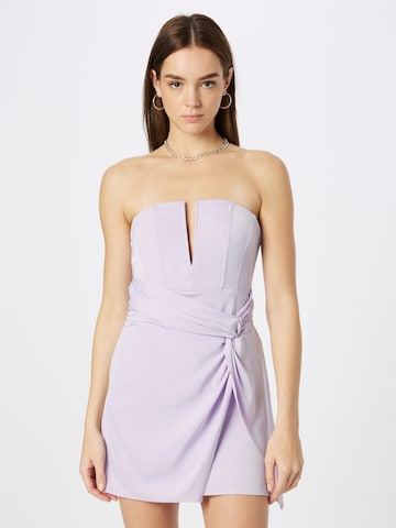 Misspap - Vestido de cocktail em roxo: frente