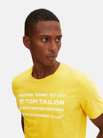 geltona TOM TAILOR Marškinėliai