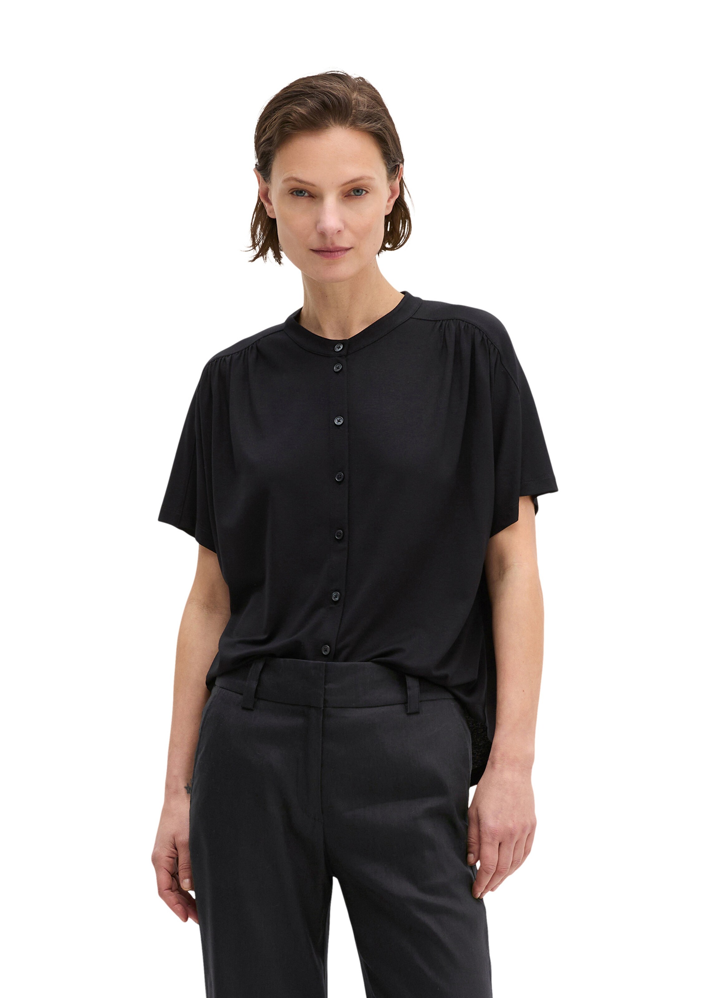 Marc O'Polo Bluse in Schwarz: Vorderseite