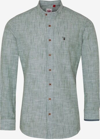 SPIETH & WENSKY Traditional Button Up Shirt 'Arnold' in Green: front