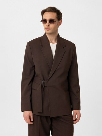 Coupe regular Veste de costume 'Jost' Antioch en marron