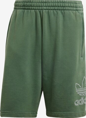 Loosefit Pantalon 'Adicolor Outline Trefoil' ADIDAS ORIGINALS en vert : devant