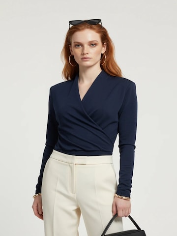 No Matter What Shirt Bodysuit in Blue: front