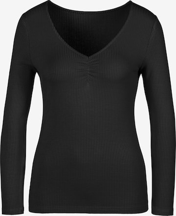 LASCANA Langarmshirt in Schwarz: predná strana