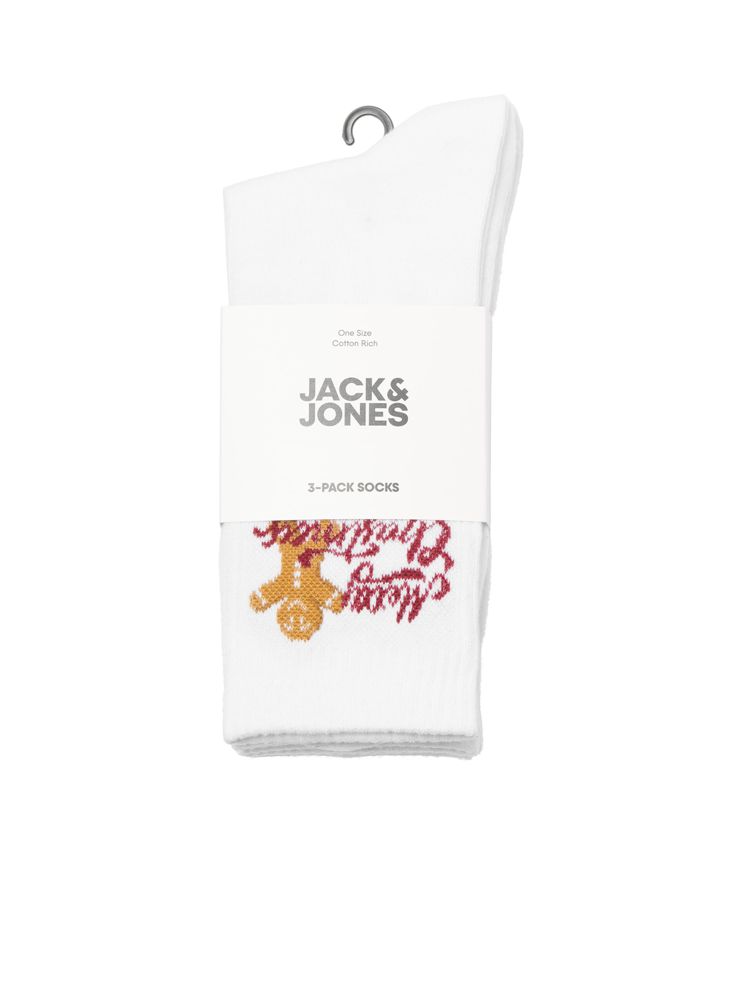 JACK & JONES - Calcetines 'JACXMAS' en blanco