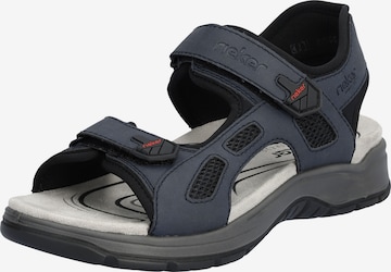 Sandales de randonnée Rieker en bleu : devant
