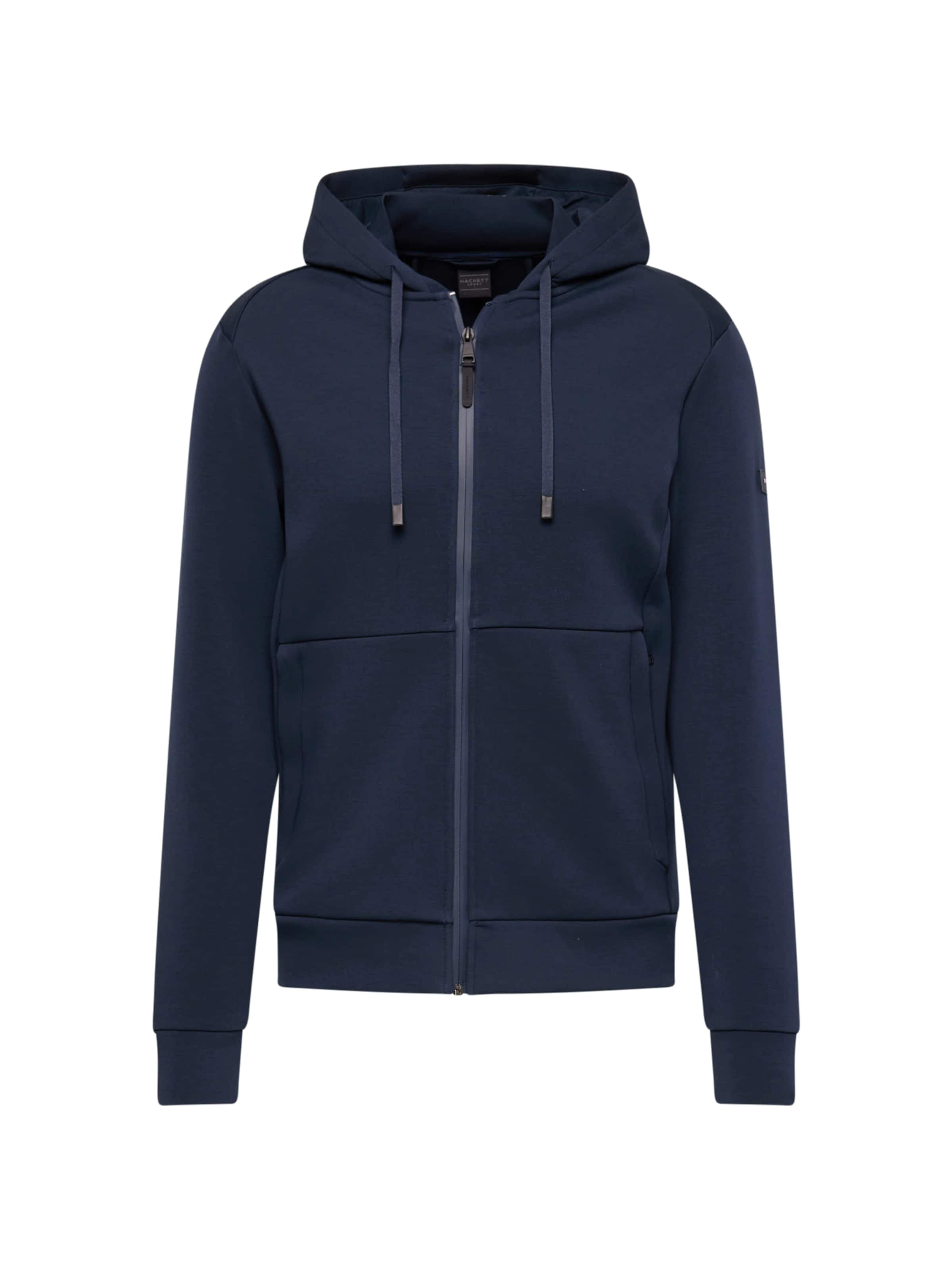 Hackett London Sweat jacket 'TRAVEL' in Blue: front