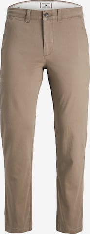 JACK & JONES Chino Pants 'OLLIE DAVE' in Brown: front