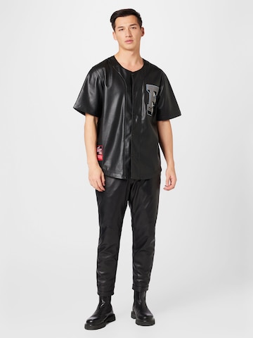 FUBU Regular fit Button Up Shirt in Black