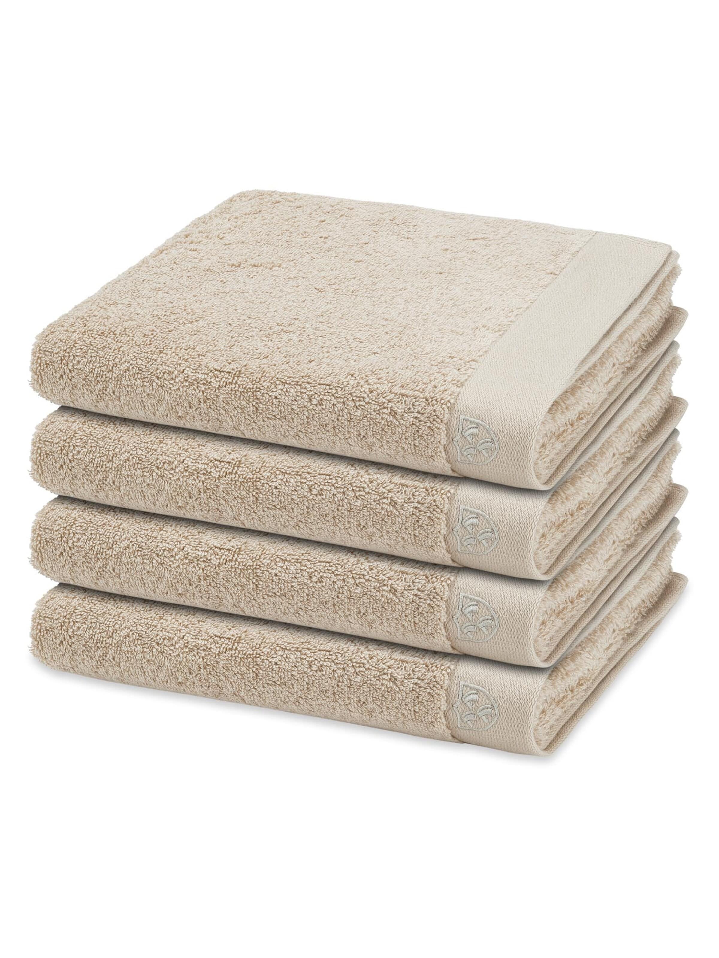 Serviettes 'Doubleface Stripes' ROSS en beige : devant