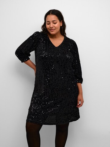 Robe 'Bente' KAFFE CURVE en noir : devant