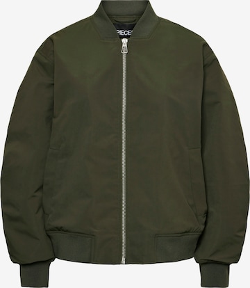 PIECESPrijelazna jakna 'Nomi' - zelena boja: prednji dio