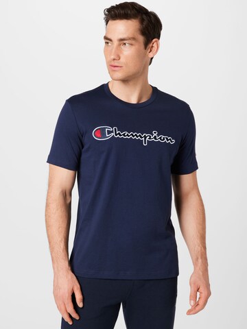 Champion Authentic Athletic Apparel Shirt in Blauw: voorkant
