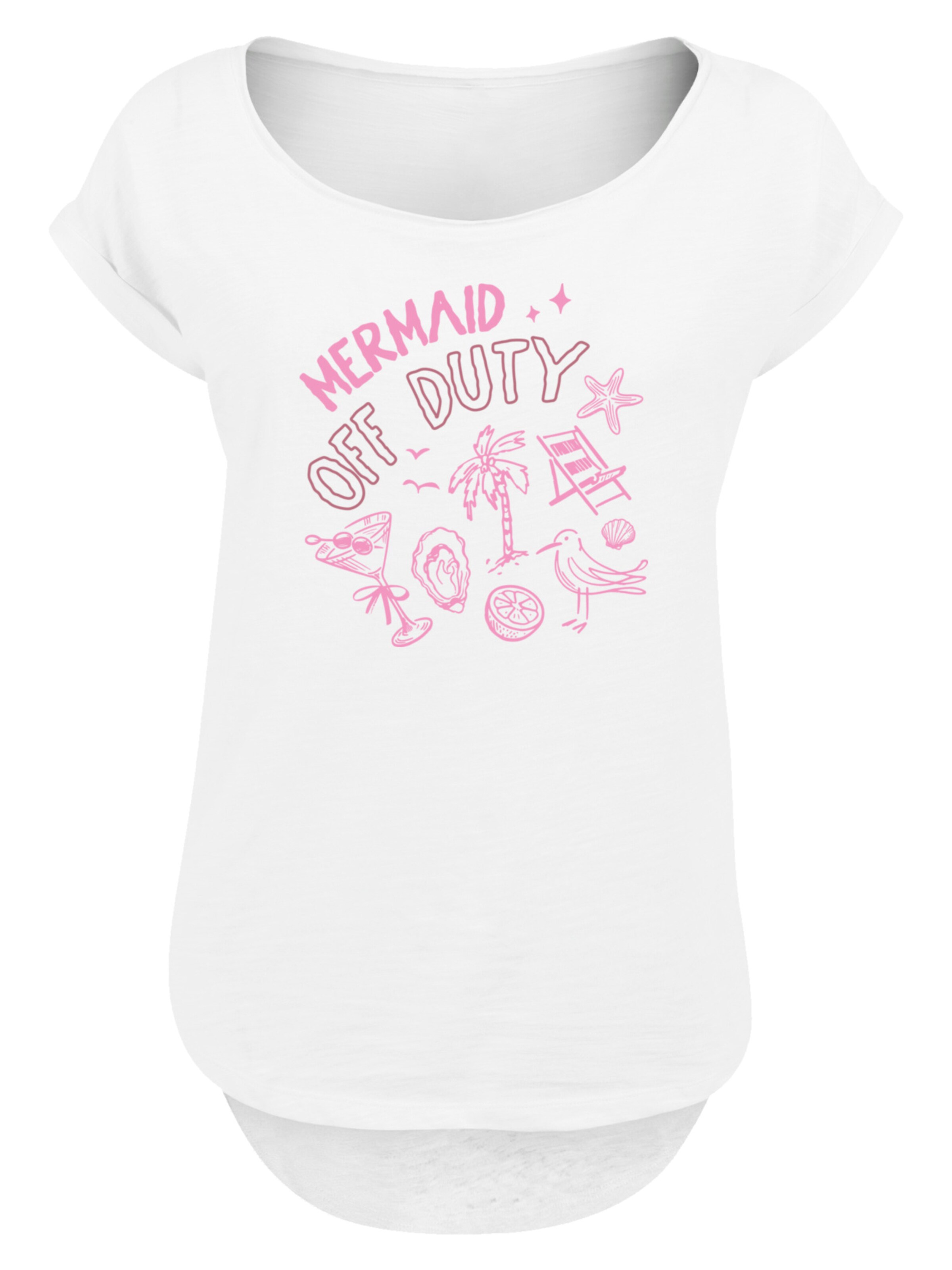 T-shirt 'Mermaid Of Duty' F4NT4STIC en blanc : devant