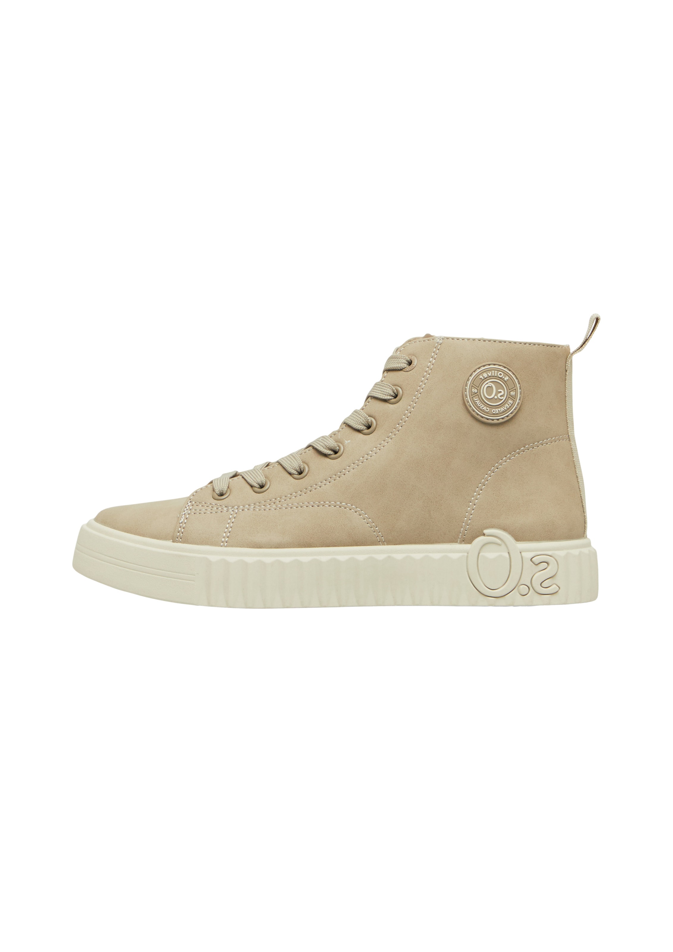 s.Oliver High-top trainers in Brown: front