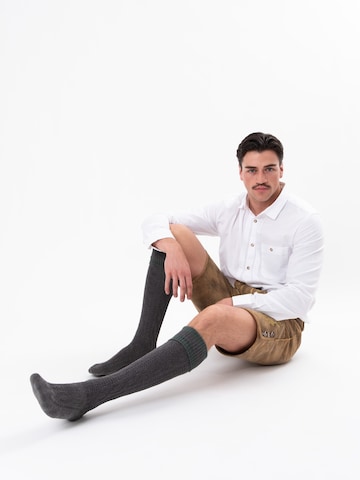 HerzSticht Traditional socks 'Wiesendistel' in Grey