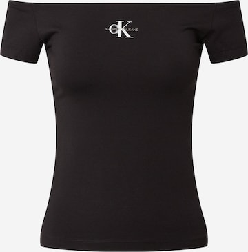 Calvin Klein Jeans - Camiseta en negro: frente