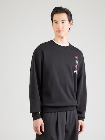 Karl LagerfeldSweater majica 'IKON FUSION' - crna boja: prednji dio