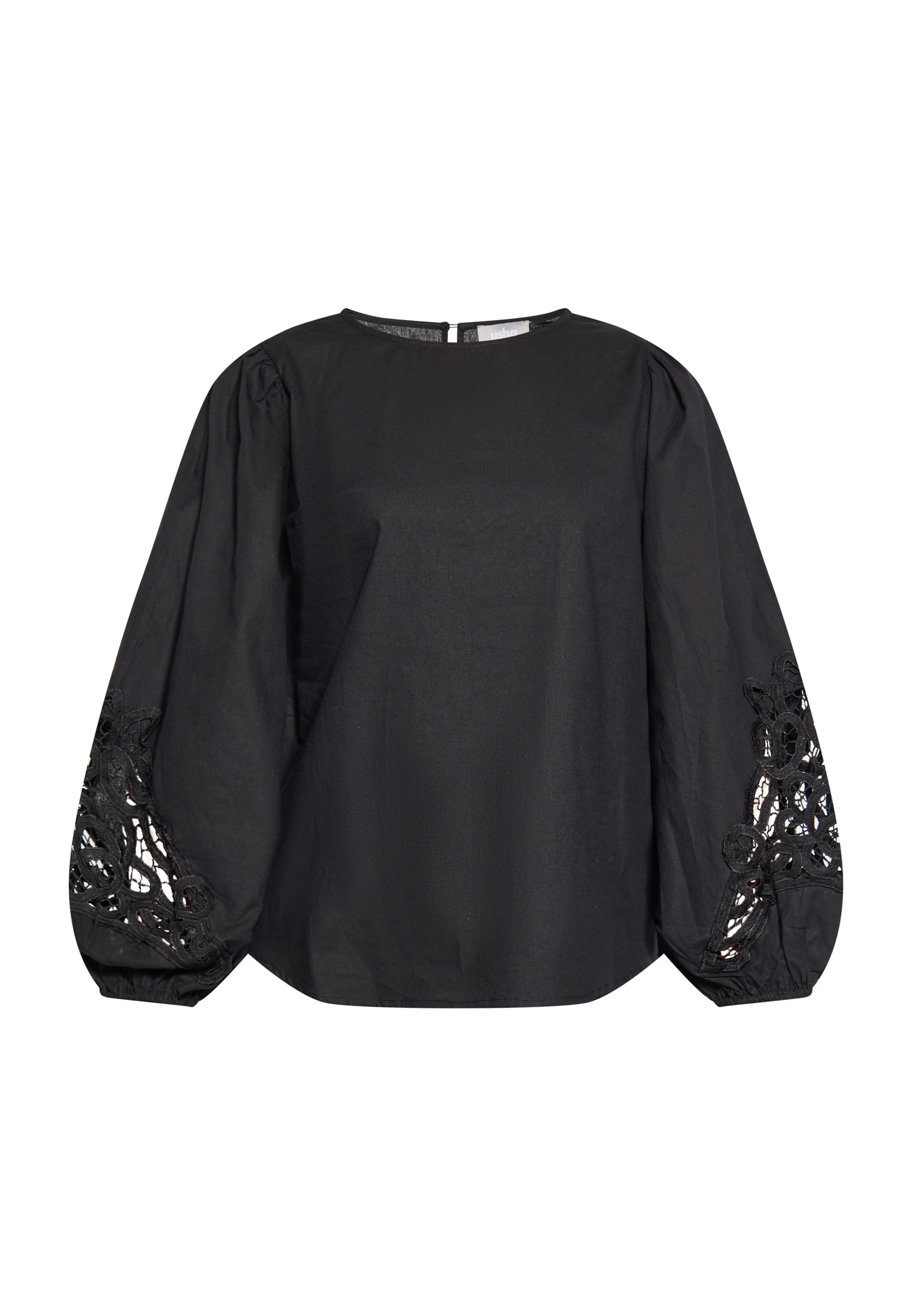 Usha Bluse i sort: forside