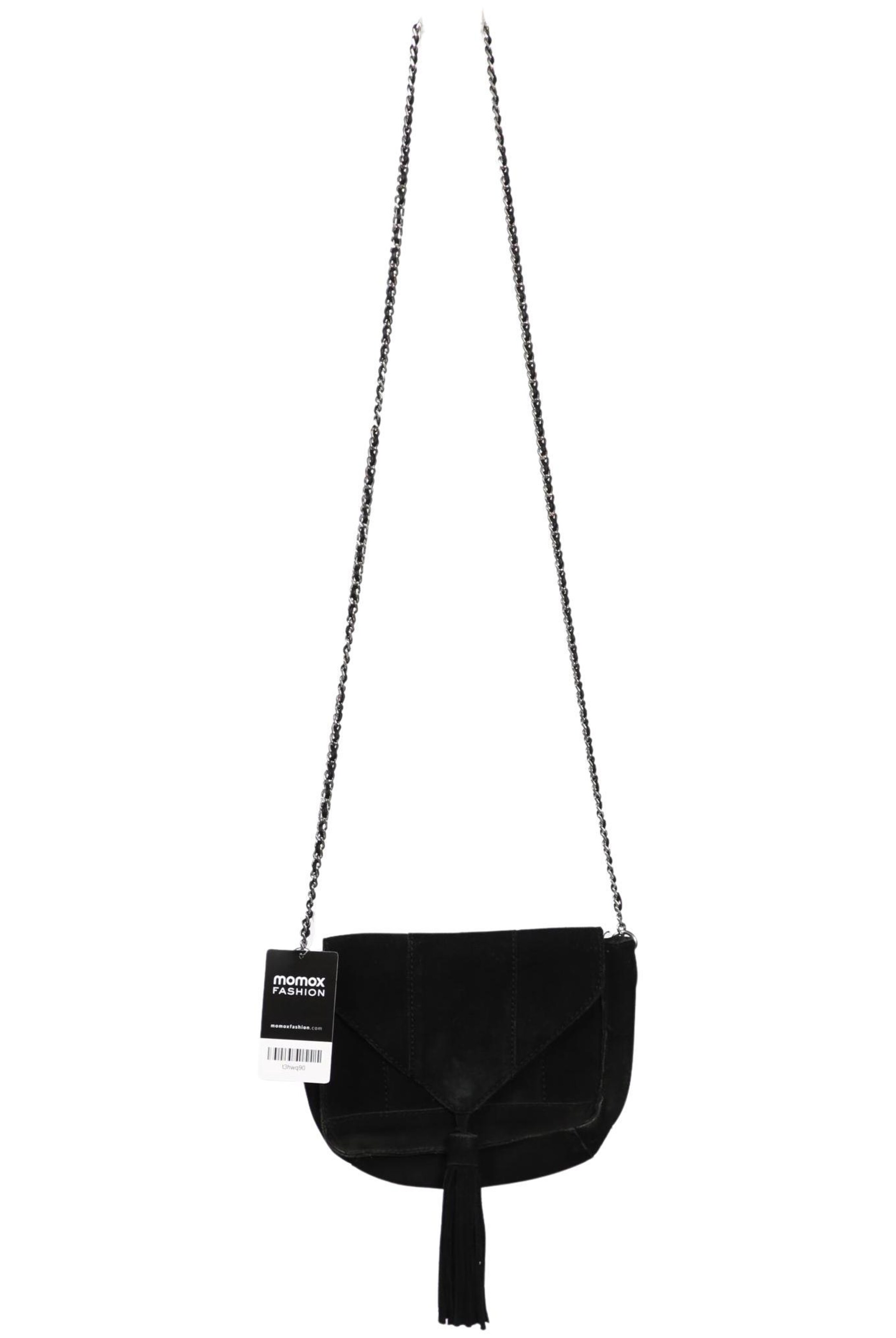 PIECES Handtasche klein Leder One Size in Schwarz: Vorderseite