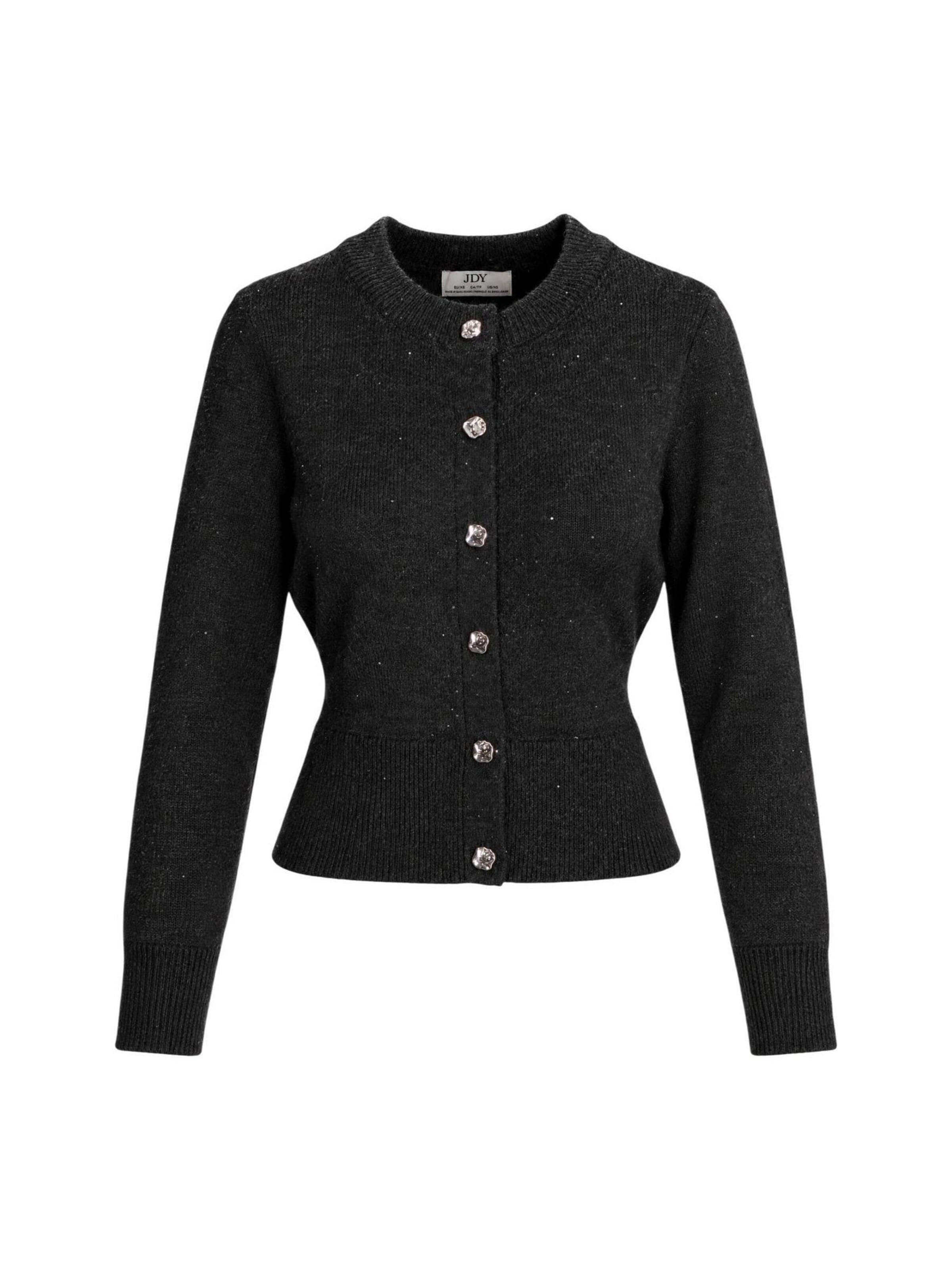 Pullover 'Jdysilla L/S Detail Cardigan Knt 15382689' di JDY in nero: frontale