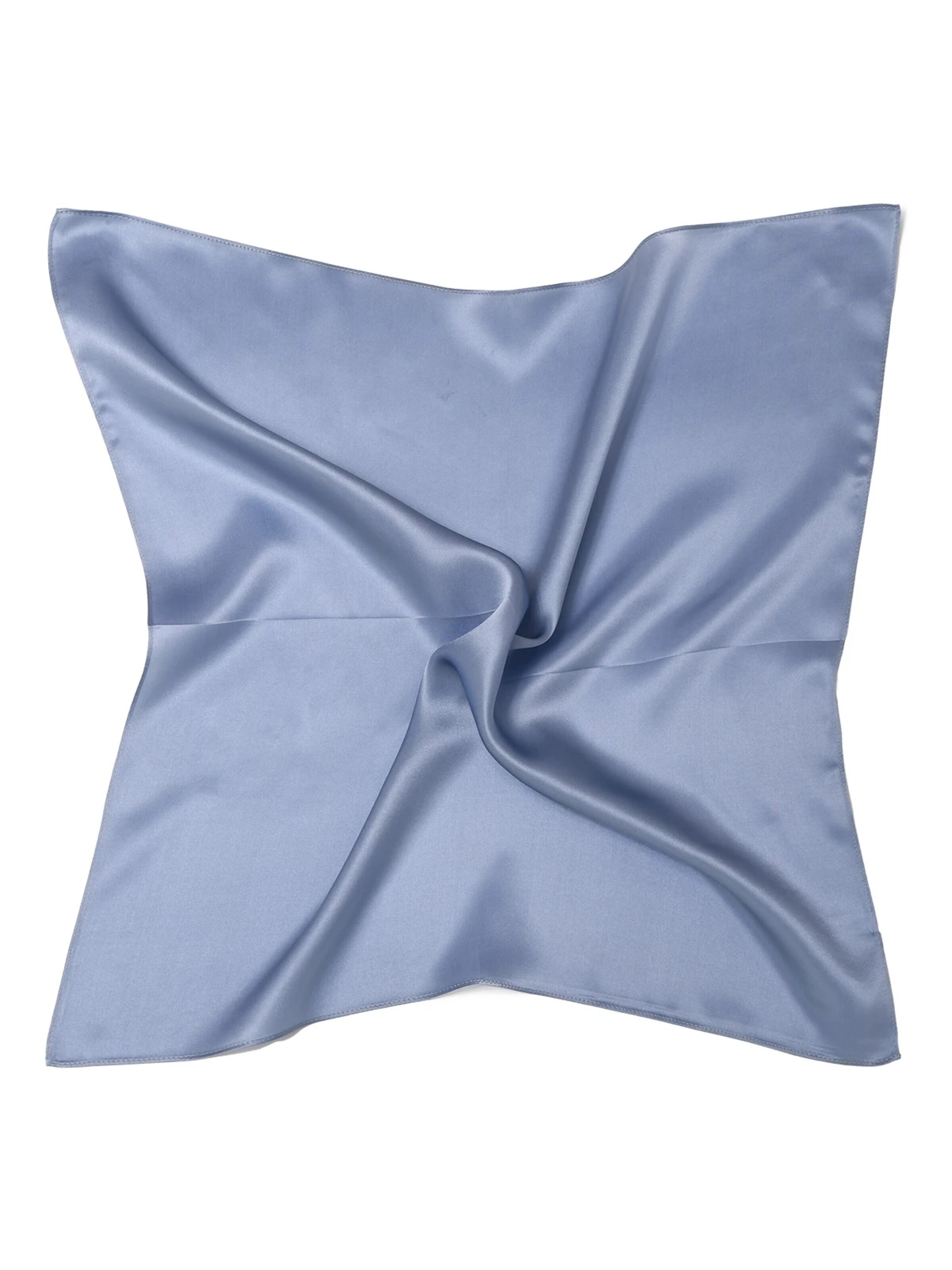 MayTree Scarf 'Seidentuch einfarbig' in Blue: front