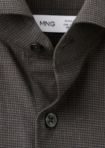 MANGO MAN Regular fit Button Up Shirt 'Ares' in Brown