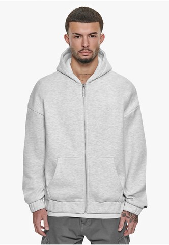 Dropsize Zip-Up Hoodie in Grey: front