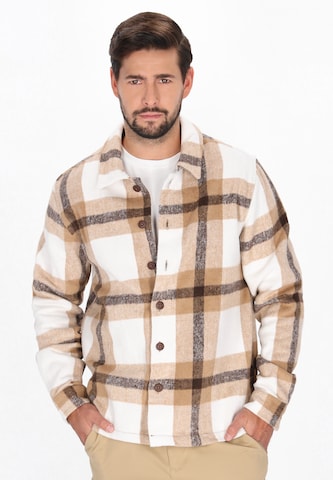 Coupe regular Chemise DreiMaster Vintage en beige : devant