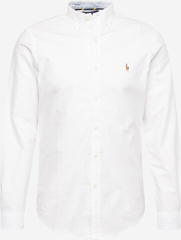 Coupe slim Chemise Polo Ralph Lauren en blanc : devant