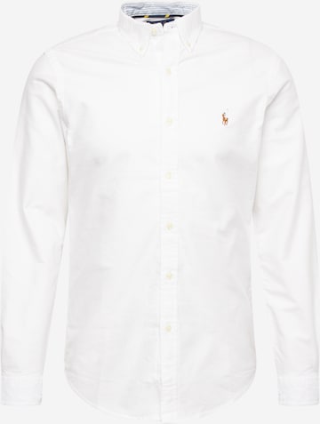 Polo Ralph Lauren Slim fit Button Up Shirt in White: front