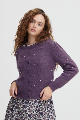 Cardigan 'IRFLEURIE' Atelier Rêve en violet : devant