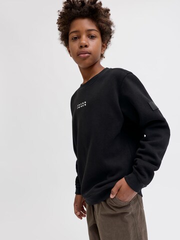 JACK & JONES Sweatshirt 'point' in Zwart: voorkant