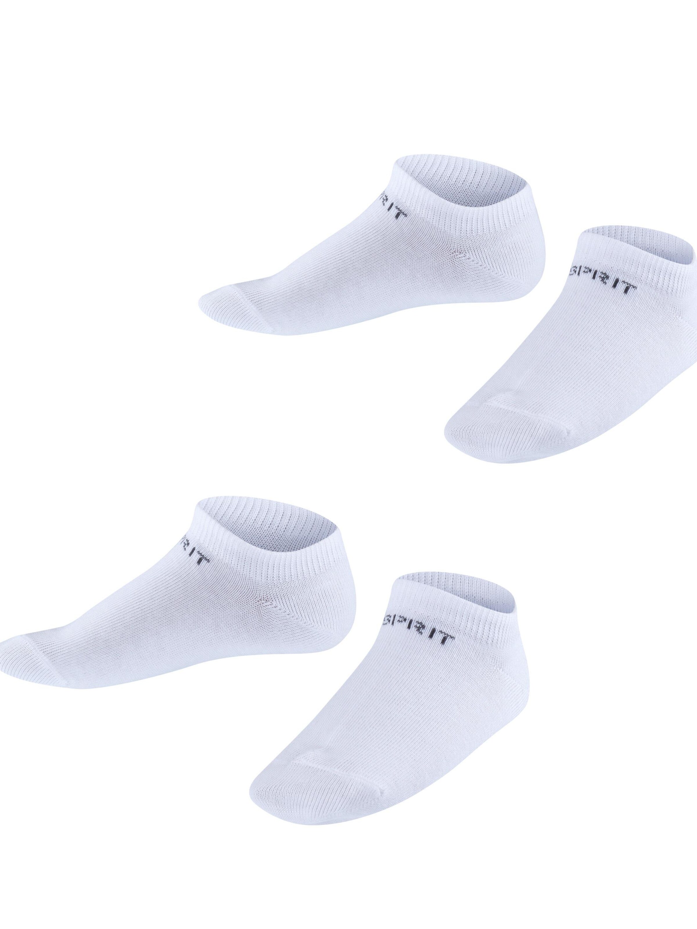 ESPRIT Socken 'Foot Logo 2-Pack'‌‌‌‌‌‌‌‌‌‌ in Weiß: Vorderseite