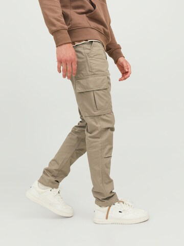 Effilé Pantalon cargo 'Ace Tucker' JACK & JONES en beige