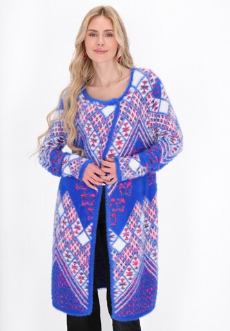 IZIA Knit cardigan in Blue: front