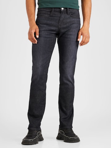 FRAME Slimfit Jeans 'L'HOMME' i svart: framsida
