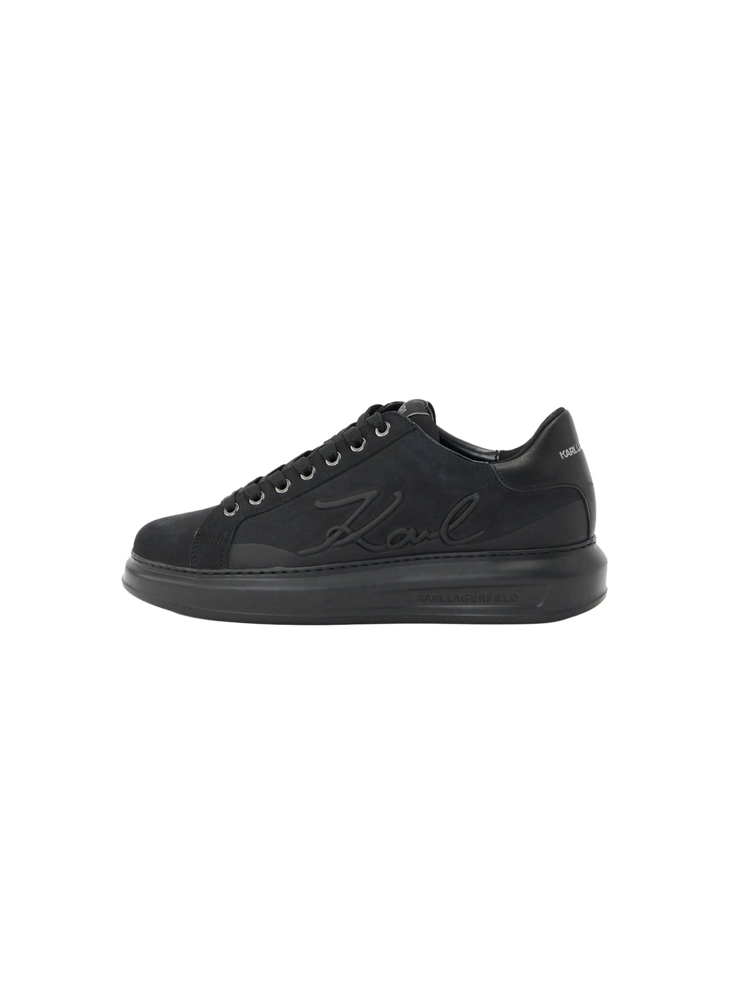 Sneaker low de la Karl Lagerfeld pe negru: față