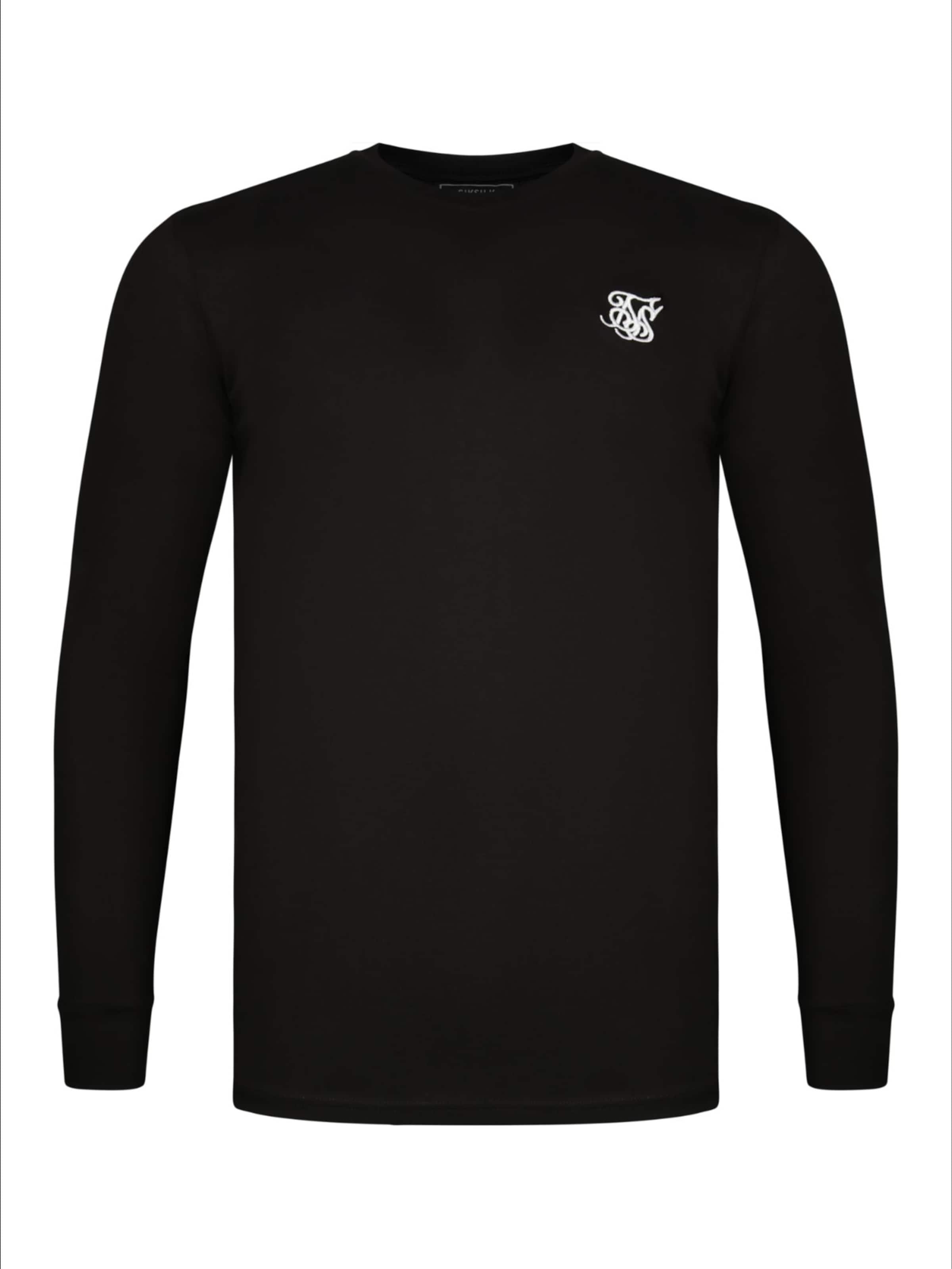 T-Shirt SikSilk en noir : devant