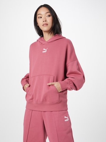 PUMA Sweatshirt 'Classics' in Lila: voorkant