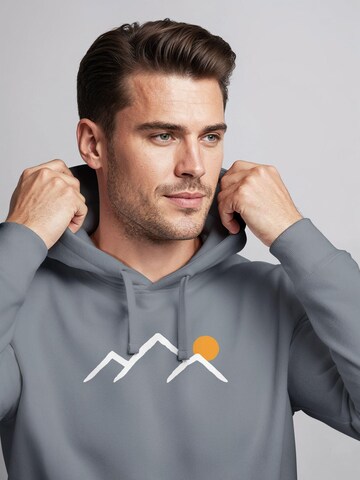 Neverless Sweatshirt 'Mountain Sun' in Grey