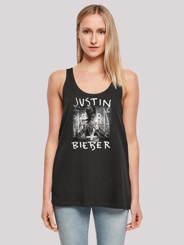 F4NT4STIC Shirt 'Justin Bieber ' in Zwart: voorkant