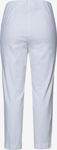 Regular Pantalon à plis 'Sophie' Ulla Popken en blanc
